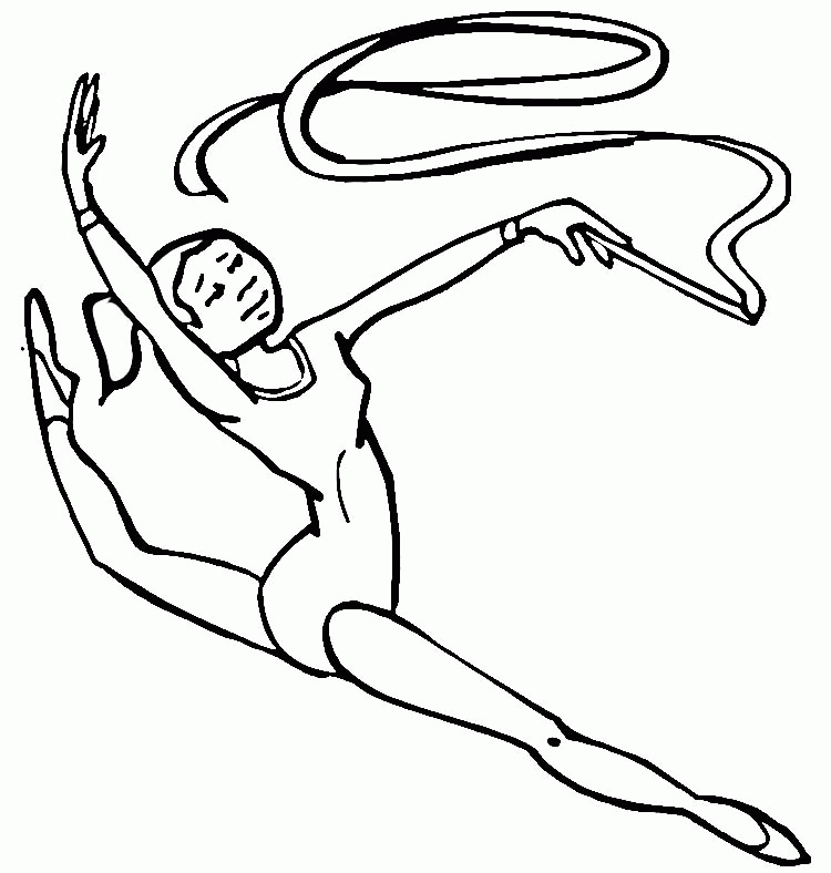 Plansa de colorat cu Gimnastica 24 17